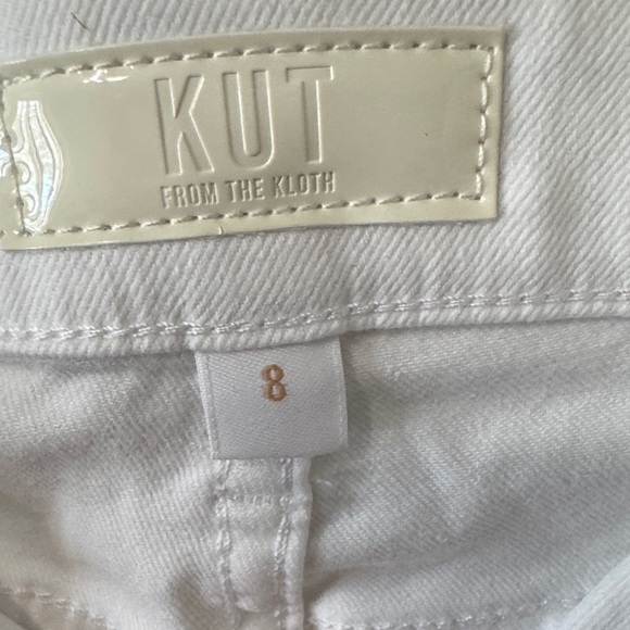 Kut from the Kloth Catherine Boyfriend White Jean Shorts - Picture 6 of 7
